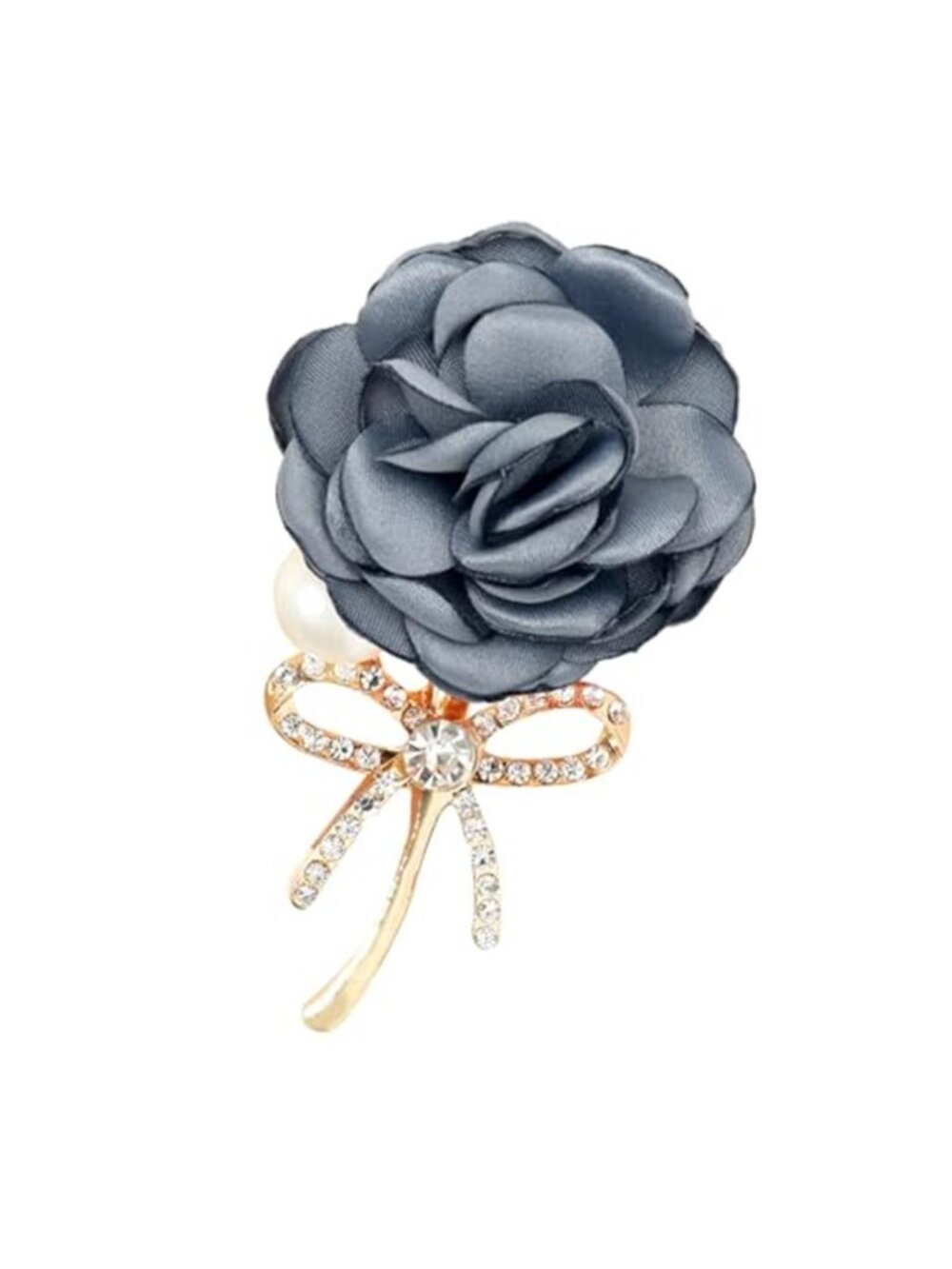 WCRAZYE Elegant Rose Flower Brooch Pin for Women Men Wedding Party Gentleman's